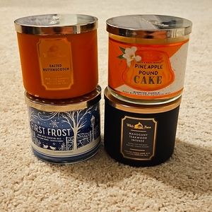 4 brand new bath and body candles